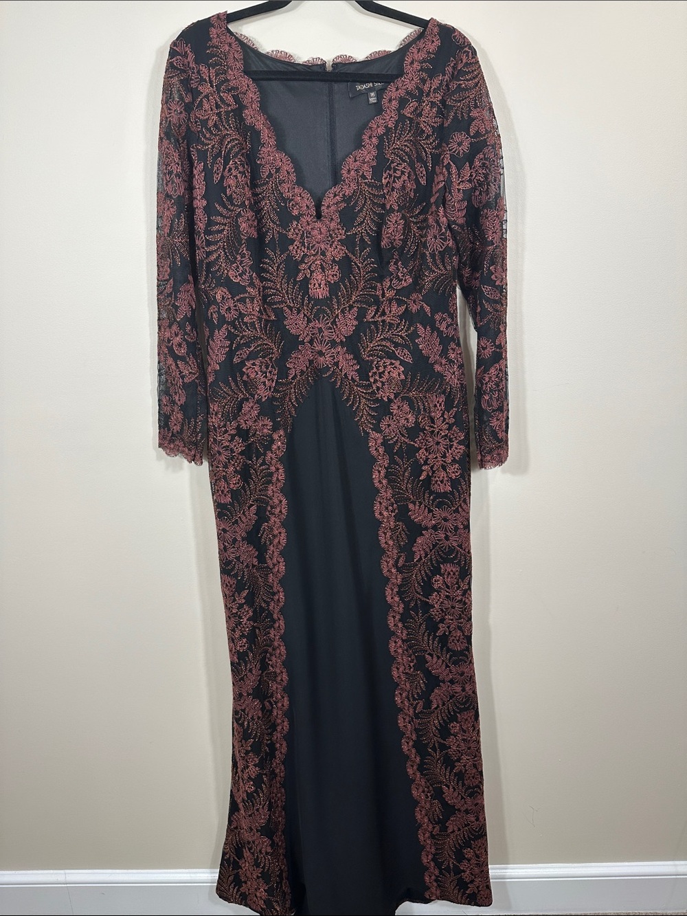 Tadashi Shoji Ashton Evening Formal Mother of the Bride Gown Dress Lace Size 16